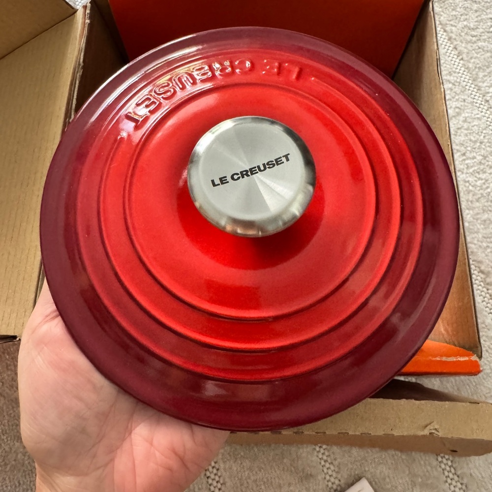 NIB Le Creuset | Rice Pot + Stoneware Inner Lid Cerise - Picture 3 of 11
